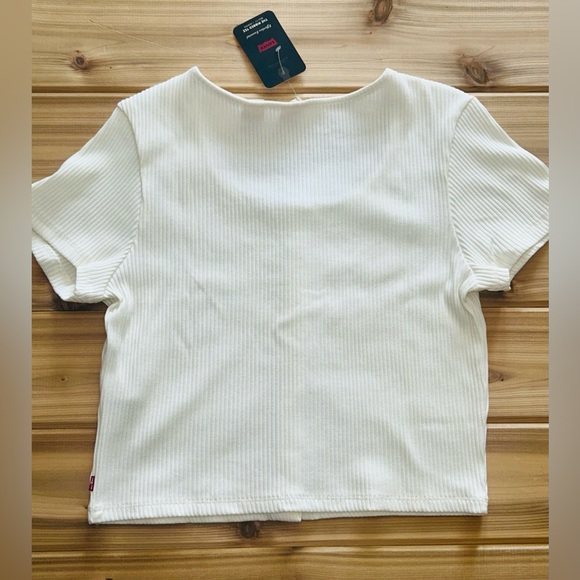 NEW Levi's Slim Fit "The Ribbed Tee" Size XL SHORT SLEEVE RACH TOP NWT - Picture 11 of 13